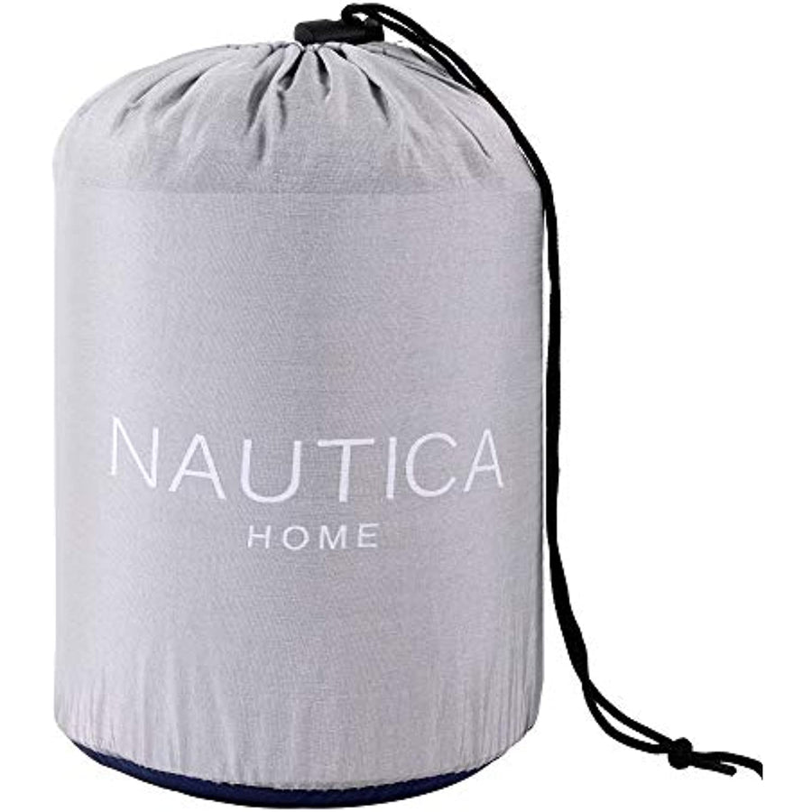 Nautica Portable Camping Hammock 1-2Person Kids or Adults with Straps, Caribiners & Bag for Travel/Backpacking/Hiking/Backyard/Lawn, High Rise Grey/Maritime Blue/High Rise Grey, Large