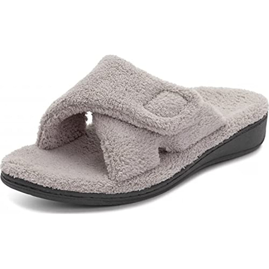 Vionic Women's Indulge Relax Slipper - Ladies Comfortable Cozy Adjustable House Slippers that include Three-Zone Comfort with Orthotic Insole Arch Support, Soft House Shoes for Ladies